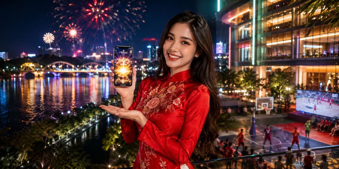 Người hâm mộ bóng rổ tại Huế theo dõi trận đấu VBA với trang phục áo dài truyền thống